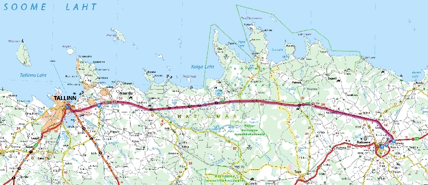 mapa dojazdowa do Rakvere